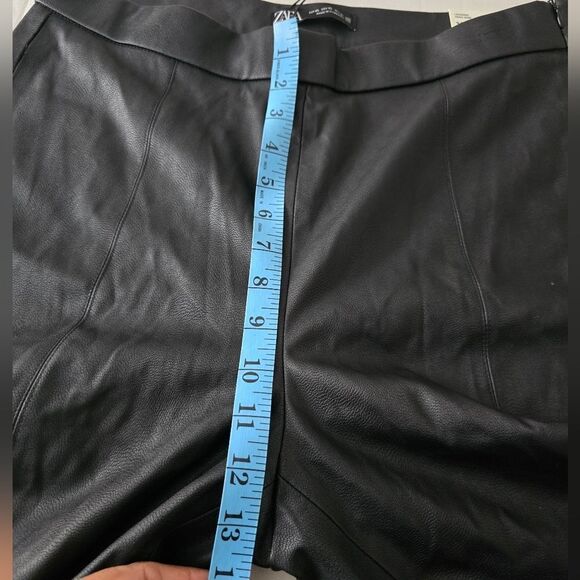 NWT Zara High Rise Faux Leather Leggings Size XL - Picture 11 of 13